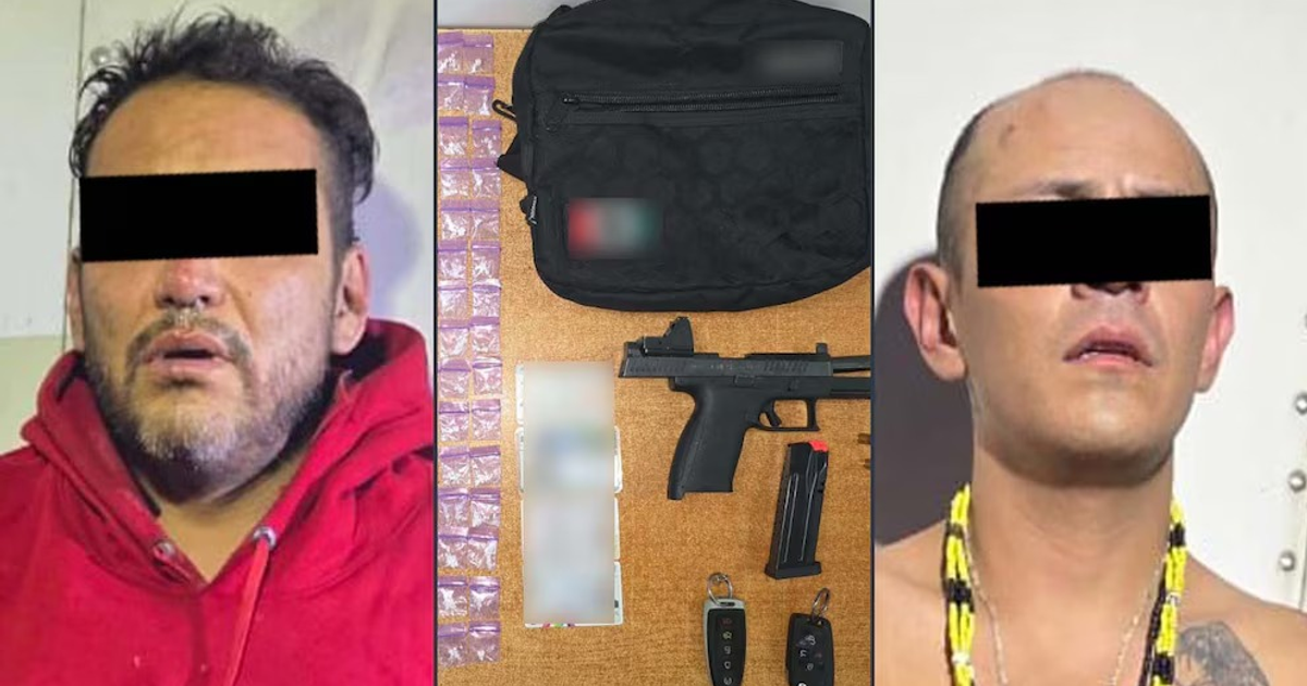 Dos personas detenidas con objetos incautados en Iztacalco, relacionados con el ataque a mariachis en Iztapalapa.