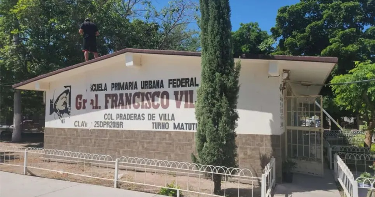 Escuela Primaria Gral. Francisco Villa en Los Mochis, afectada por robo de cableado