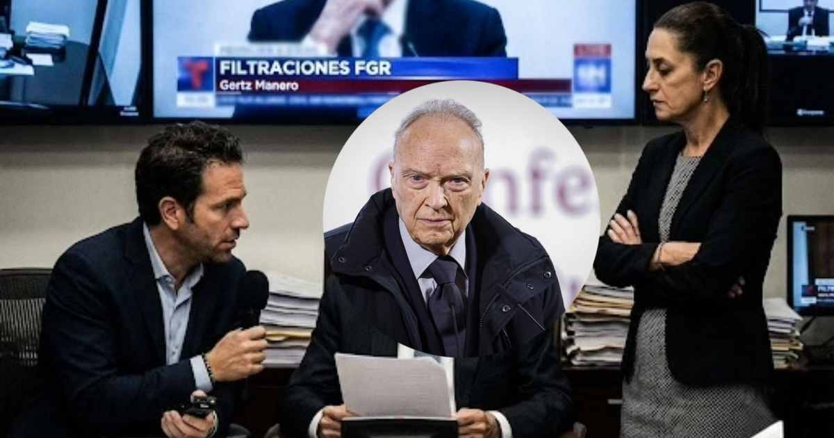 Personas reunidas en conferencia discutiendo eventos recientes relacionados con las filtraciones en México.