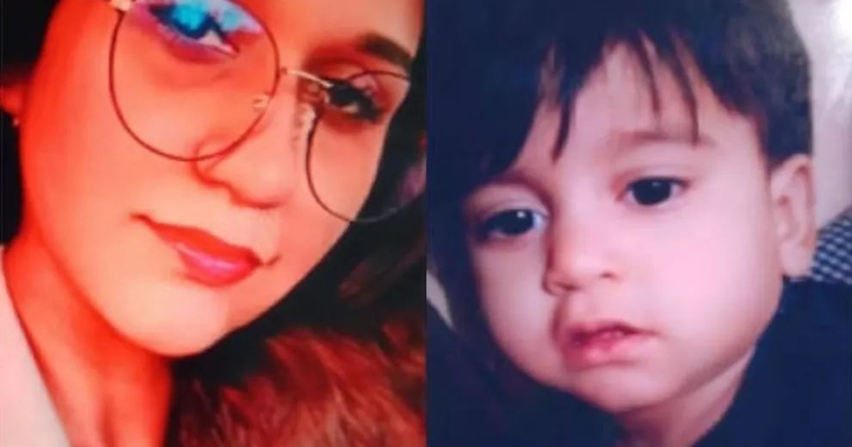 Retrato de María Fernanda Vásquez y su hijo Noah Jared, desaparecidos en Navolato, Sinaloa.