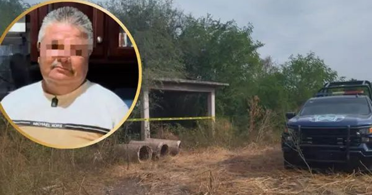Escena del hallazgo de Geovanni 'P' en la carretera México 15 con vehículo policial presente.