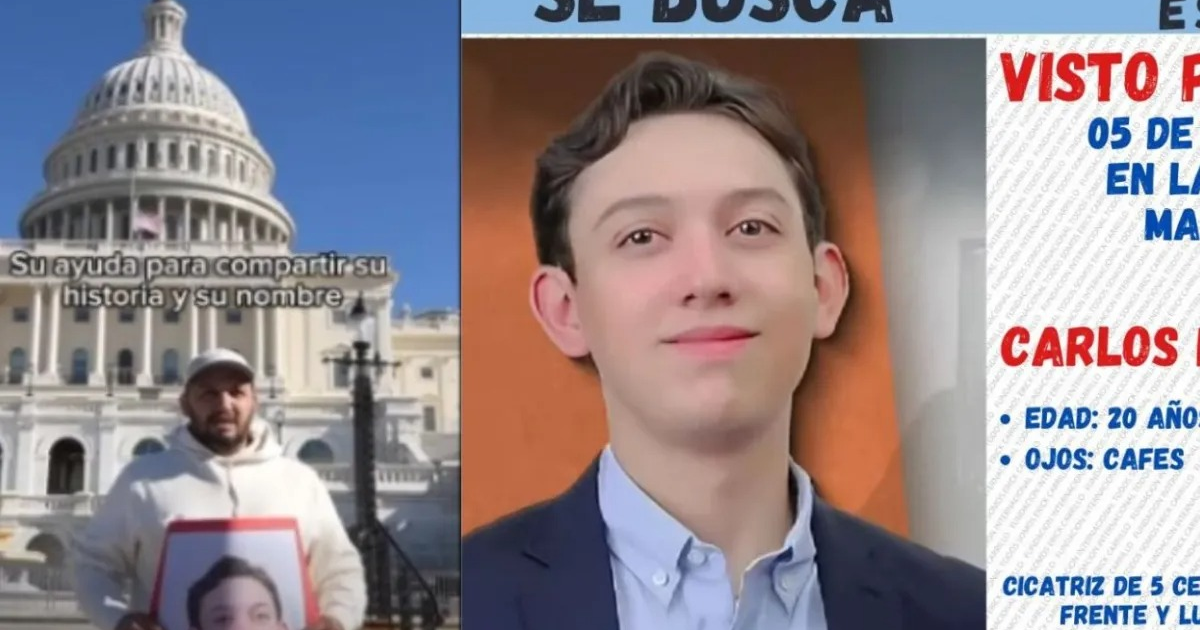 Protesta en el Capitolio por Carlos Emilio Galván Valenzuela, desaparecido en Mazatlán.