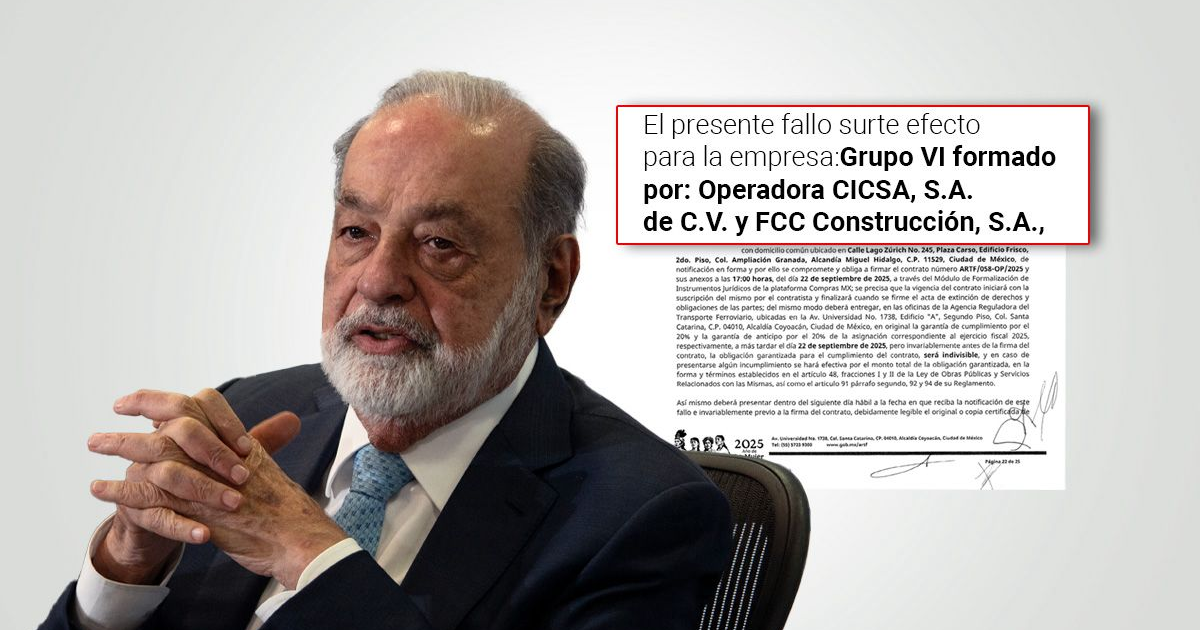 Hombre canoso en conferencia sobre fallo legal de 'Grupo VI' y empresas de Carlos Slim.