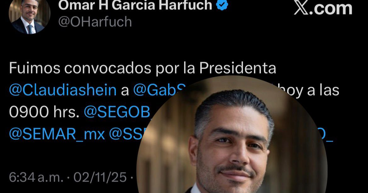 Tweet de Omar H Garcia Harfuch sobre convocatoria de Claudia Sheinbaum