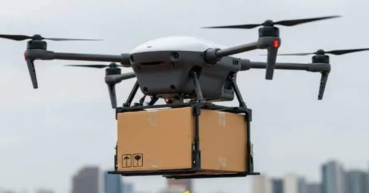 Dron de entregas aéreas de Flyzz en Querétaro