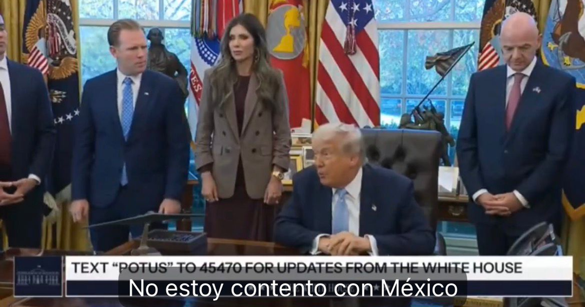 Reunión en la Oficina Oval con Donald Trump discutiendo sobre México y cárteles de drogas.