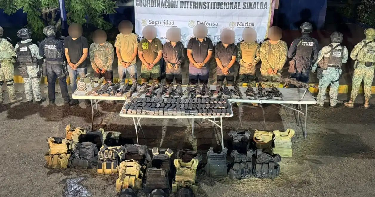 Operativo en Sinaloa con detenidos y armas incautadas