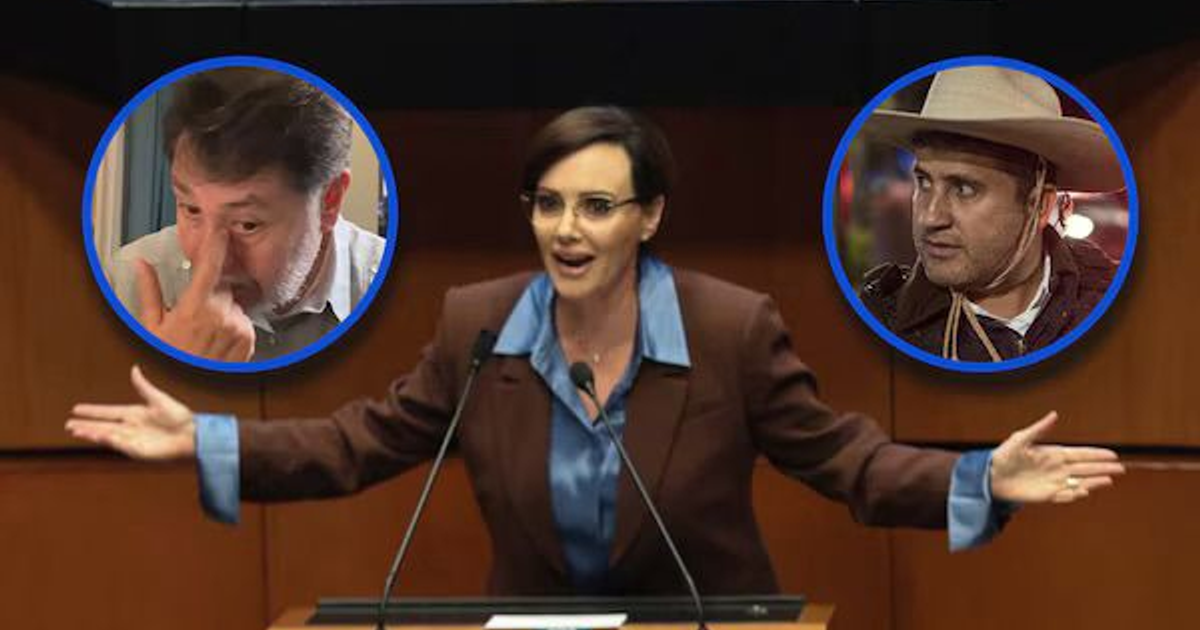 Lilly Téllez y Gerardo Fernández Noroña en un debate acalorado en el Senado