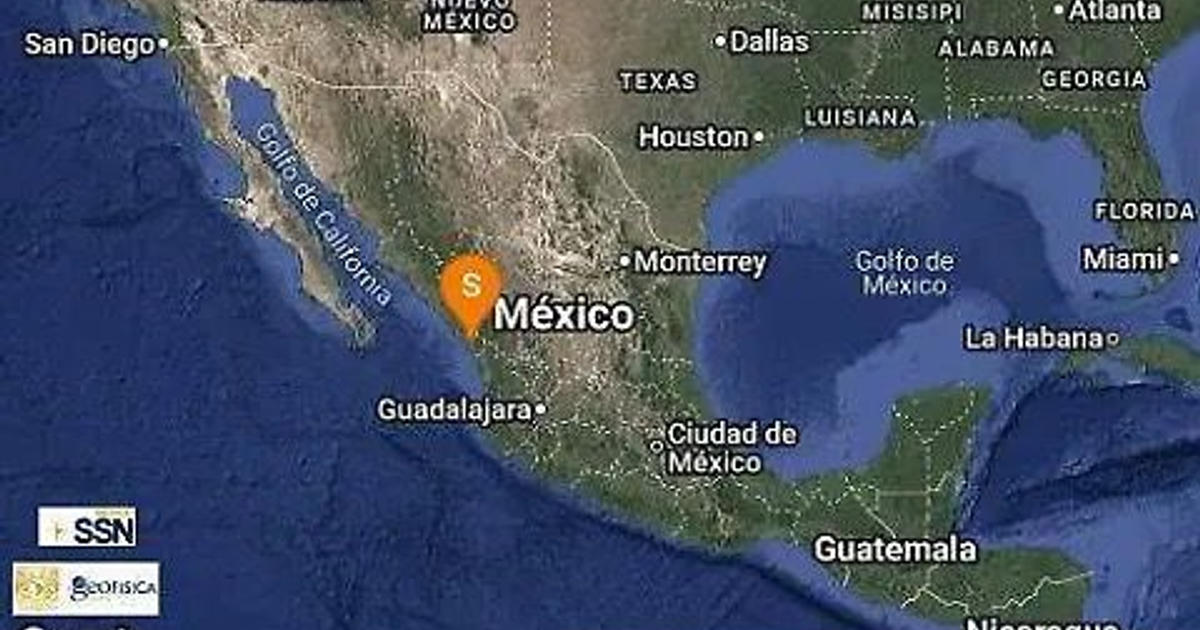 Mapa de México con ciudades y golfos destacados, relacionado con la llegada de cruceros a Mazatlán.