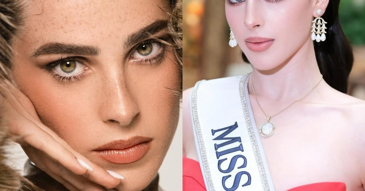 Fátima Bosch con tiara y banda de Miss Universo 2025 junto a otra concursante en Bangkok