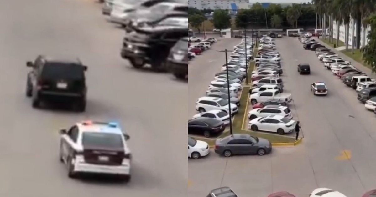 Persecución policial en estacionamiento universitario de Los Mochis