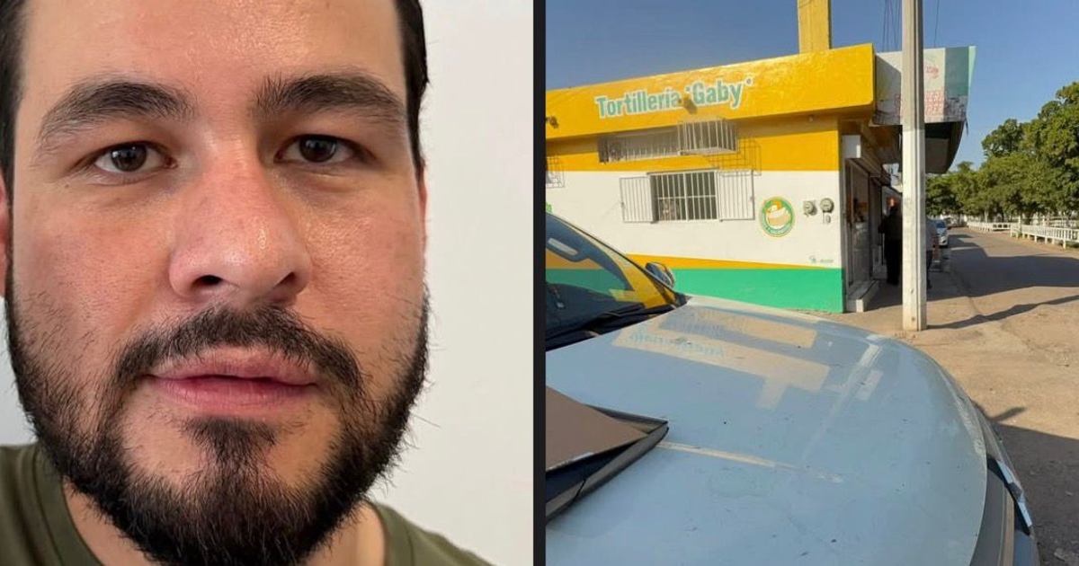 Josué Manuel Peñuelas y su negocio 'Tortillería Gaby' en Culiacán, Sinaloa.