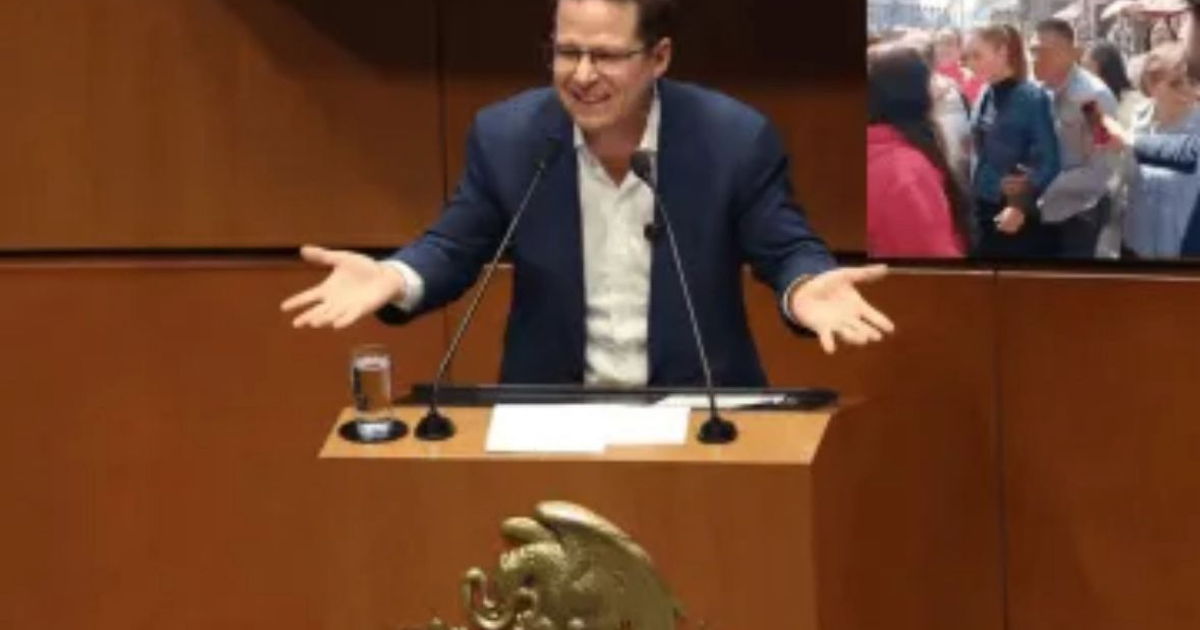 Ricardo Anaya hablando en el Senado sobre seguridad y apoyo a Claudia Sheinbaum