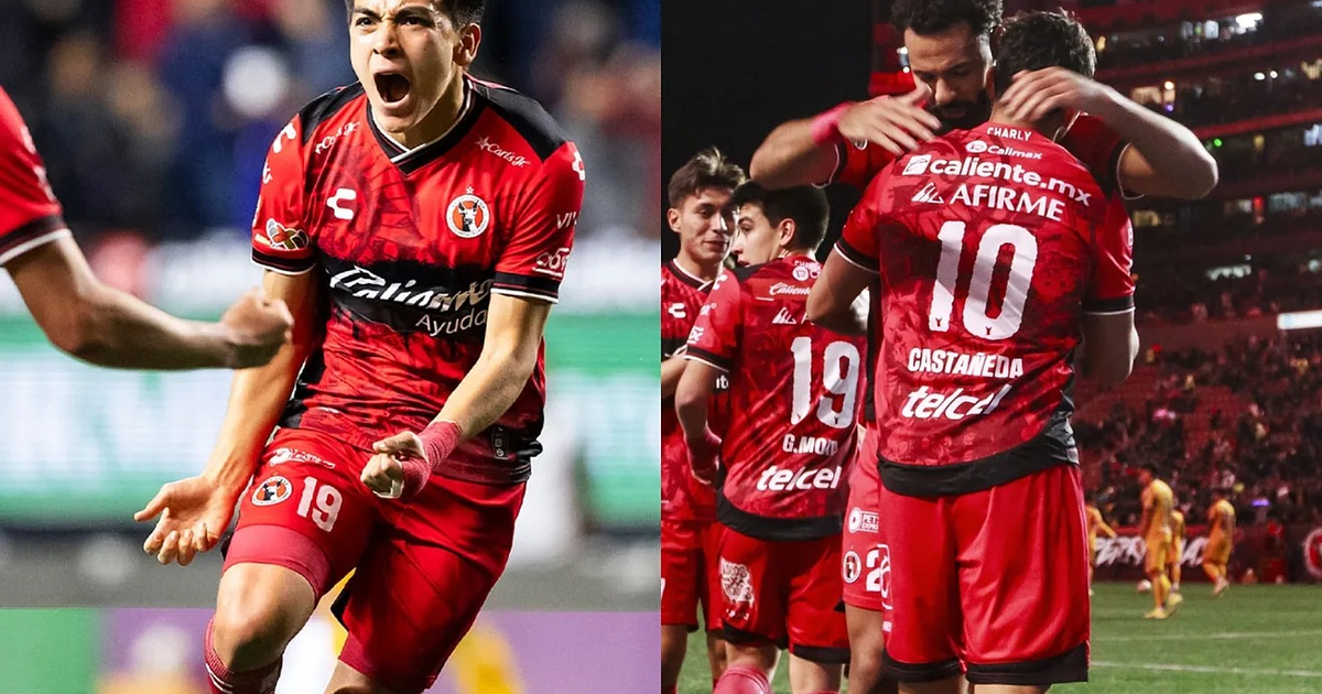 Jugadores de Xolos de Tijuana celebran la victoria 3-0 sobre Tigres en la Liguilla 2025