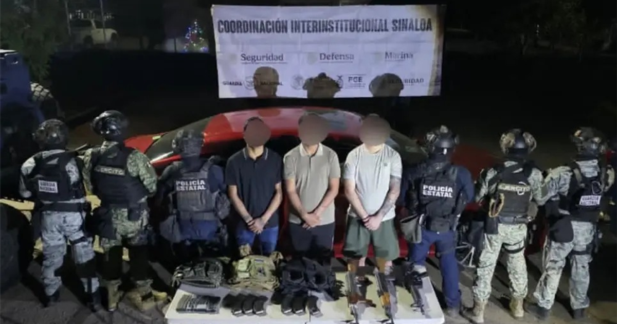 Detención de civiles armados en Valle Alto, Culiacán, durante operativo de seguridad el 27 de noviembre de 2025.