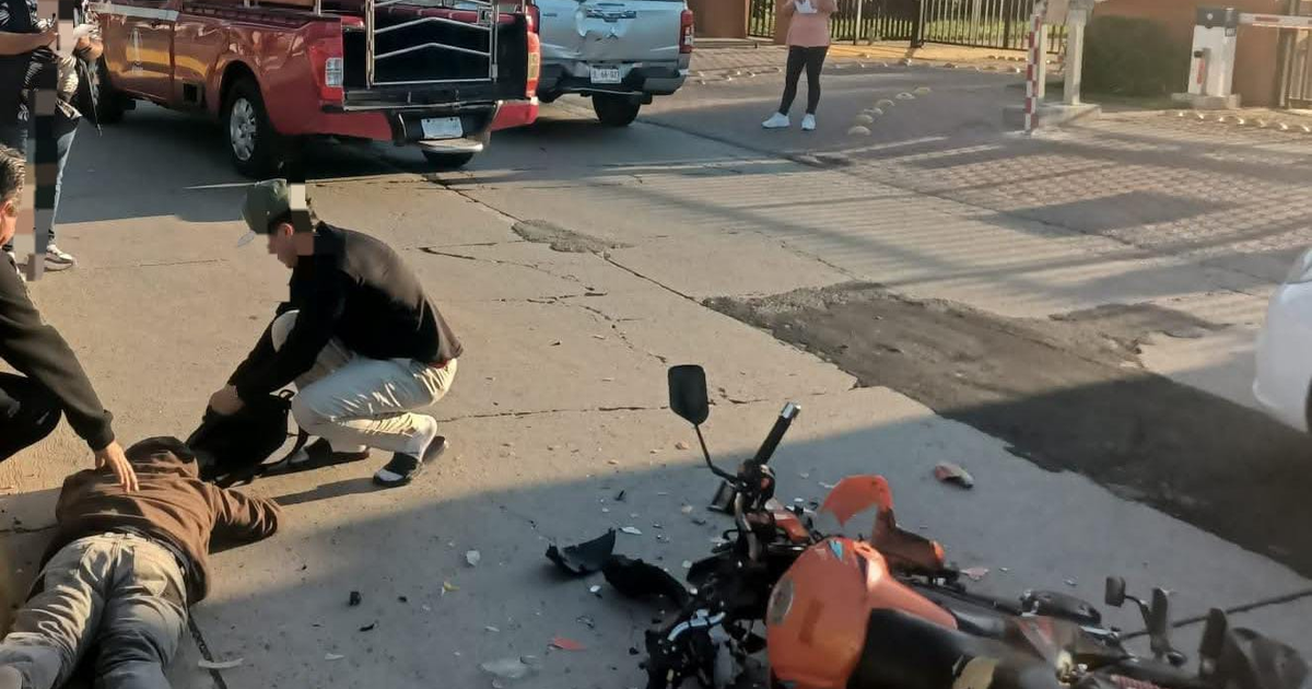 Accidente en Mazatlán: motociclista herido en la vía pública