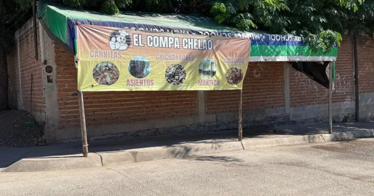 Puesto de El Compa Chelao en Culiacán, donde vendían carnitas y chicharrones.