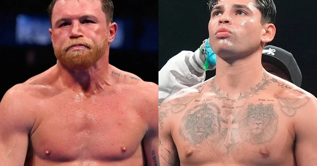 Imagen del combate entre Saúl 'Canelo' Álvarez y Terence Crawford en Allegiant Stadium, Nevada.