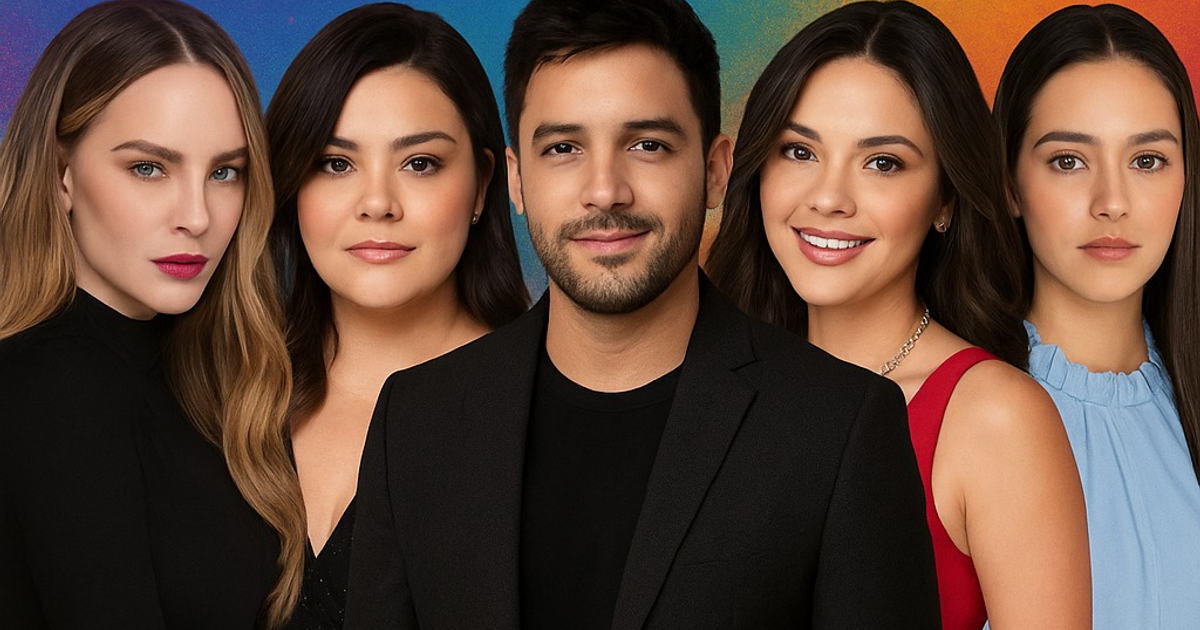 Cinco personas posan juntas en un ambiente colorido, reflejando la diversidad y estilo del Carnaval de Mazatlán 2026.