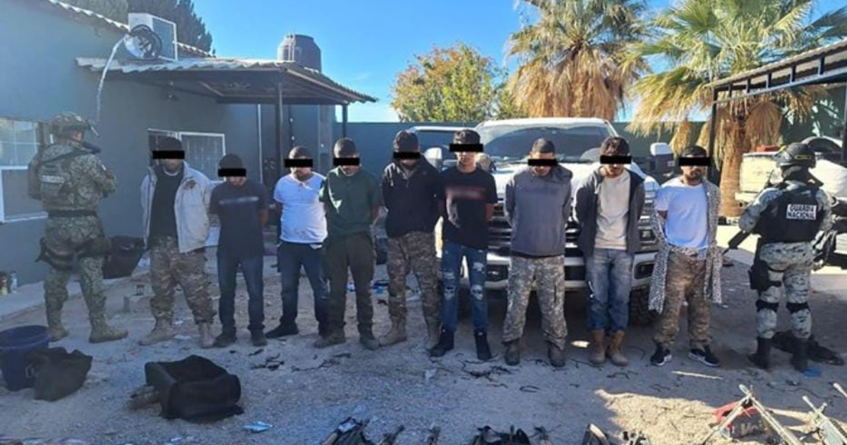 Fuerzas federales detienen a sospechosos en Aldama, Chihuahua, durante operativo en El Pueblito.