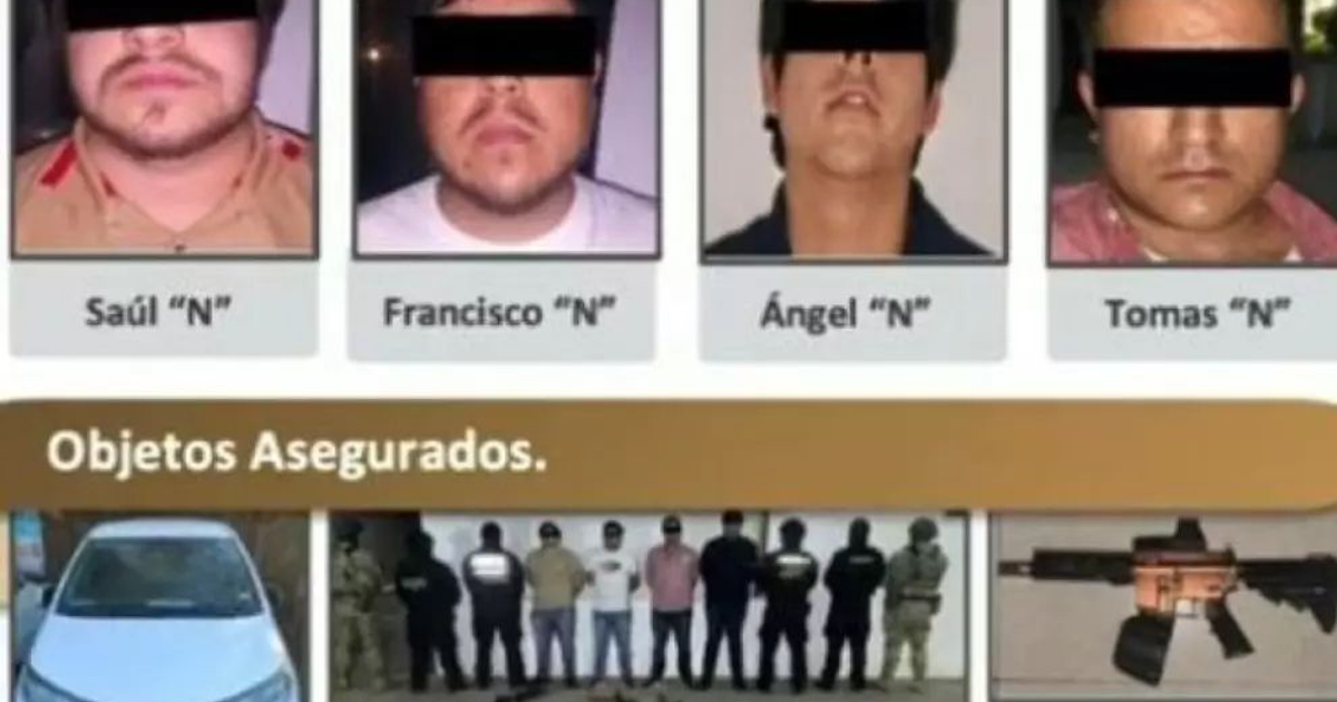 Cuatro arrestos en Culiacán: Imágenes de personas detenidas y objetos asegurados por seguridad