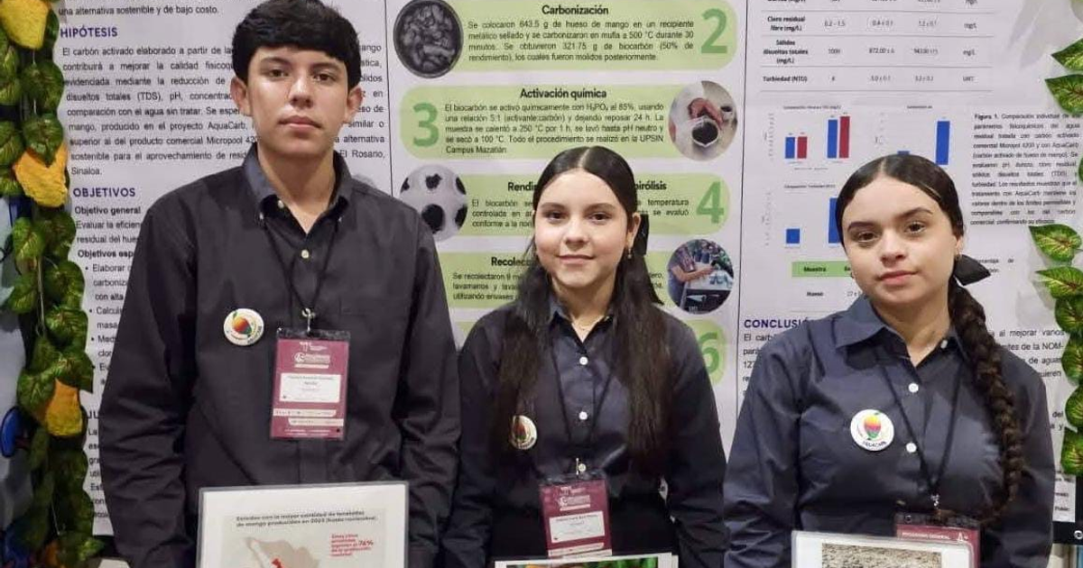 Estudiantes de UAS presentan proyecto de carbón activado en Expociencias 2025
