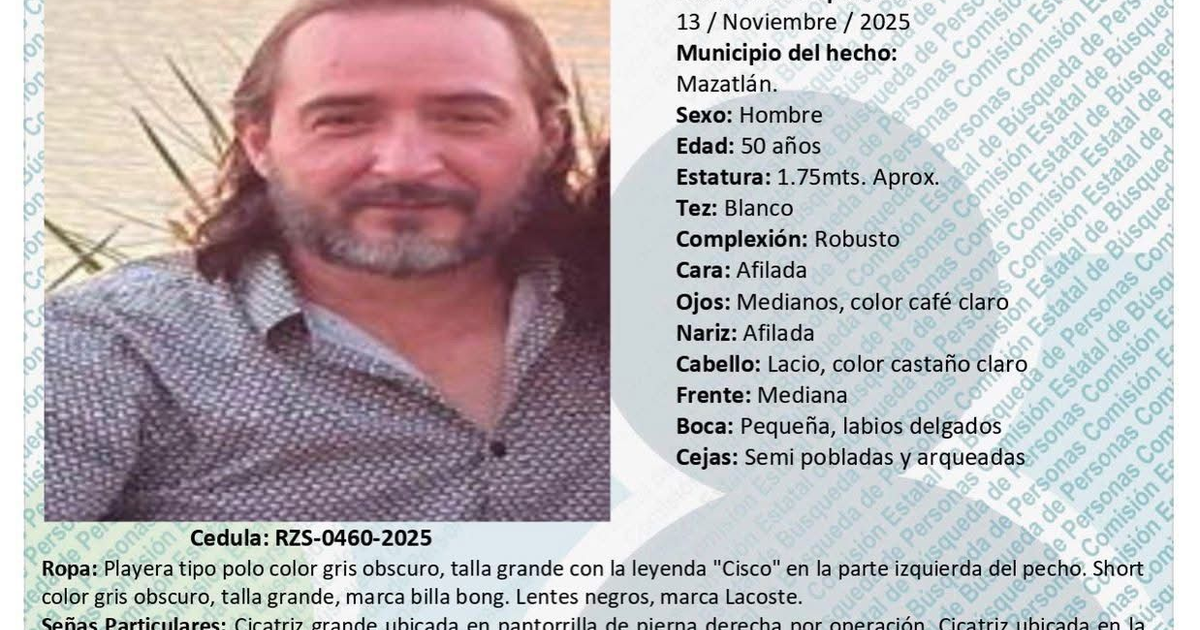Documento de reporte de persona desaparecida: Faruk Federico Lugo Ojinaga, con foto y detalles personales.