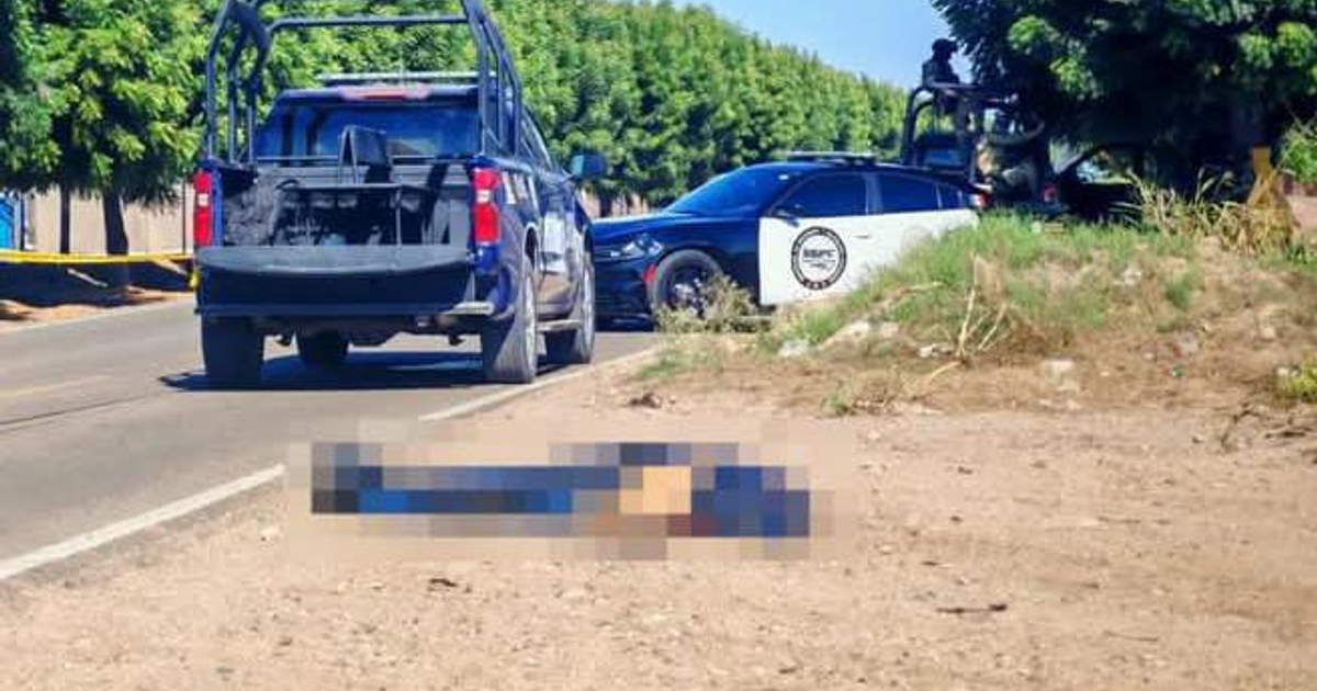 Cadáver encontrado envuelto en plástico negro en carretera de Navolato