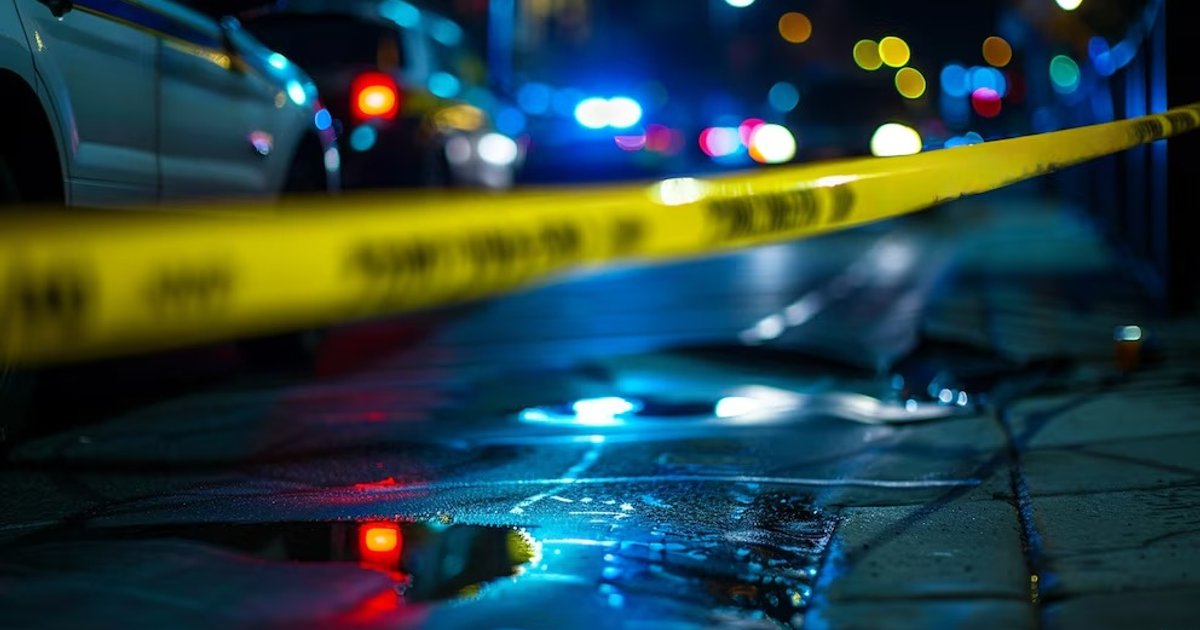 Escena nocturna con cinta de precaución y vehículos en Irapuato, vinculada a un incidente en La Ganadera.