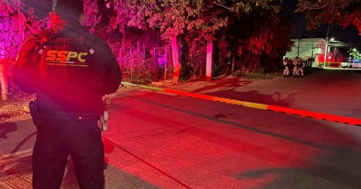 Agente de seguridad en escena del crimen, Culiacán.