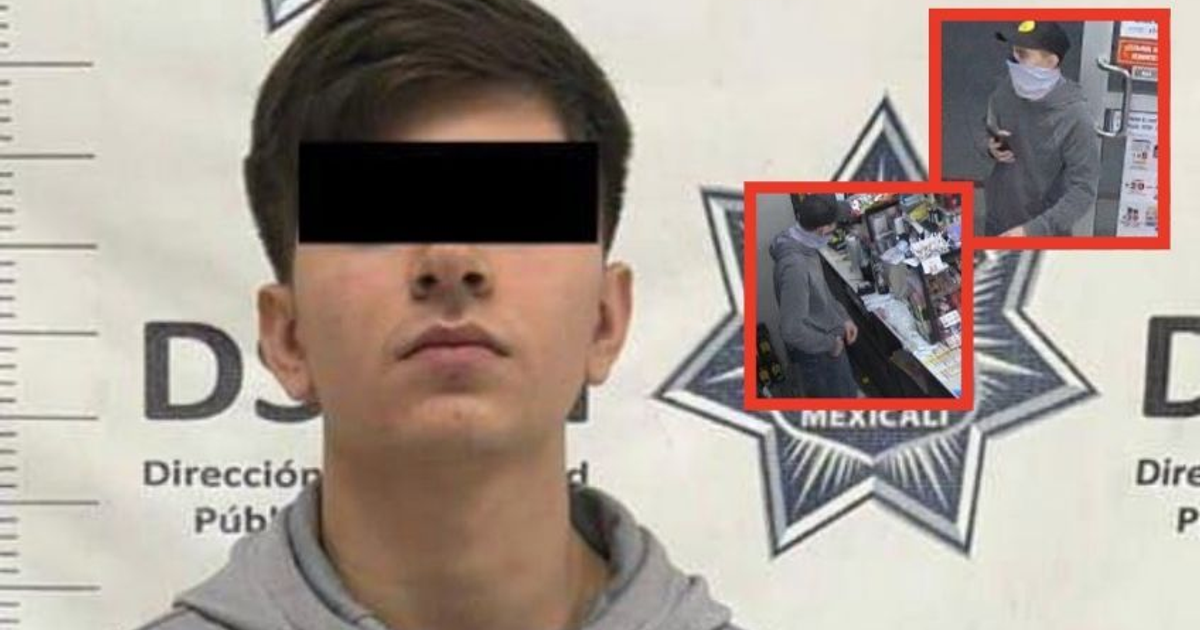 Joven detenido por asalto a tienda Oxxo, Mexicali