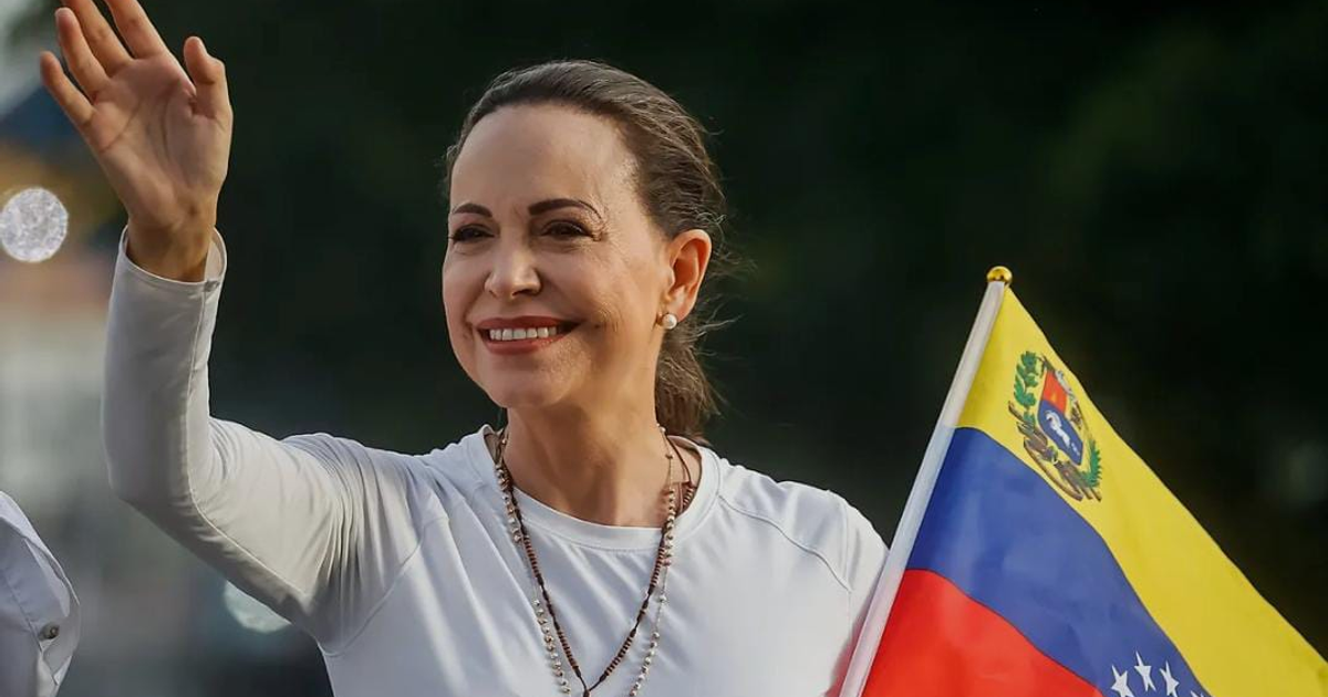 María Corina Machado recibiendo el Nobel de la Paz 2023