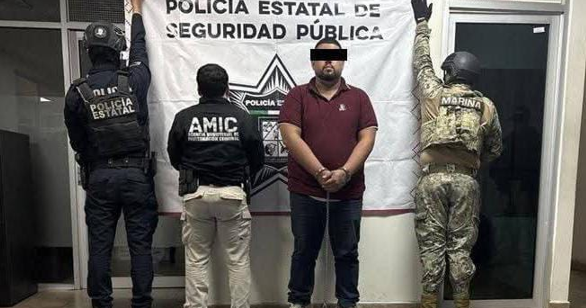 Operativo de Seguridad Pública en Cajeme detención de un presunto infractor por la policía estatal y la Marina