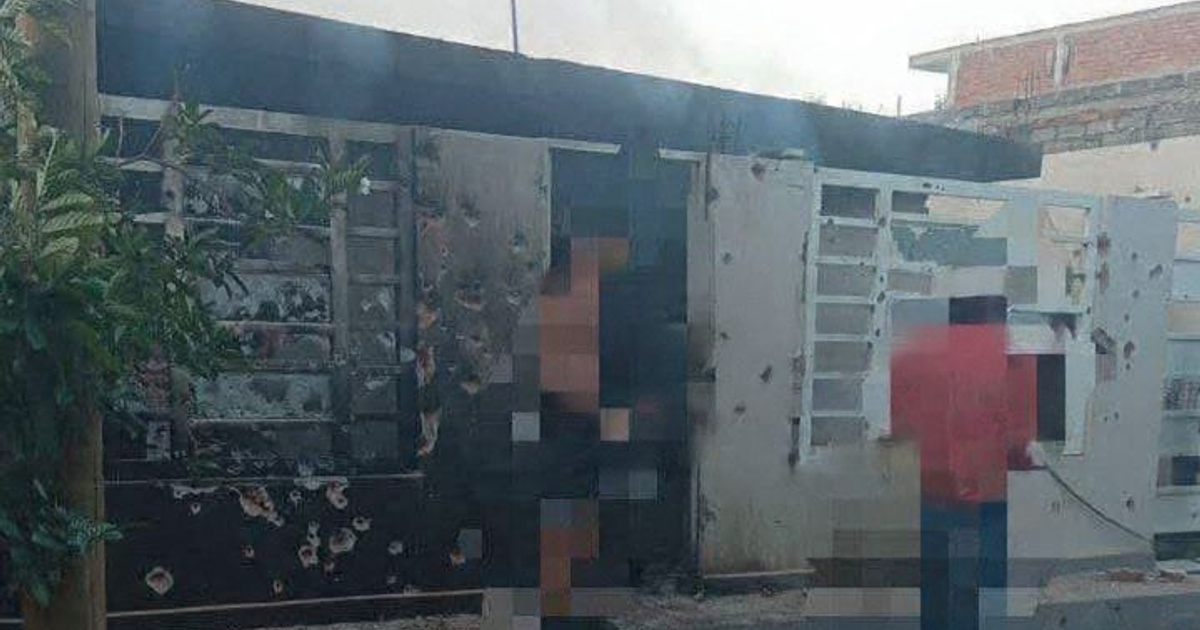 Estructura dañada con impactos de bala en Villa Unión, Mazatlán