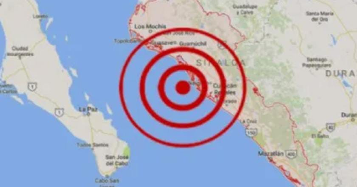 Mapa del sismo de magnitud 4.0 en Sinaloa, México, el 17 de diciembre de 2025, mostrando epicentro e impacto en localidades cercanas.