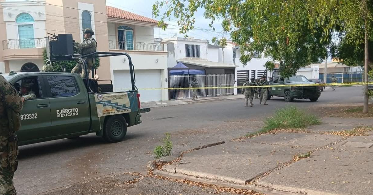 Operativo del Ejército Mexicano en Culiacán, Sinaloa, en escena de crimen