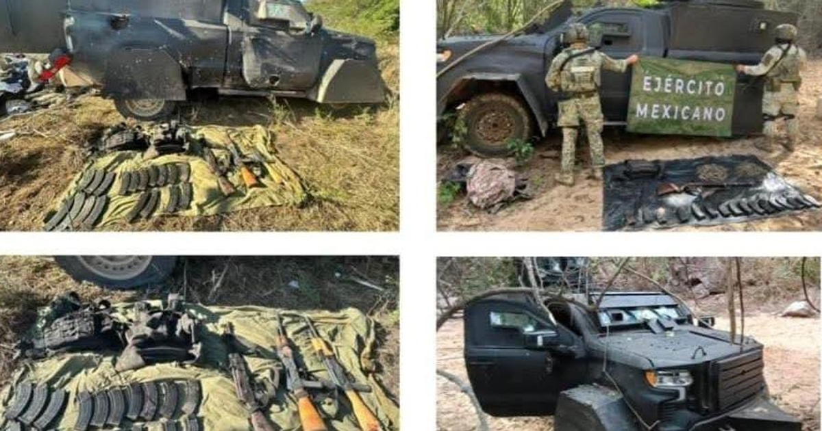 Operación militar contra civiles armados en Sinaloa con vehículos blindados