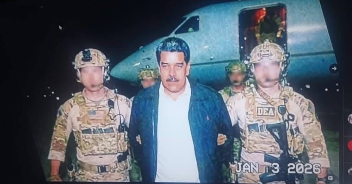 Anuncio de captura de Nicolás Maduro por Donald Trump en redes sociales.