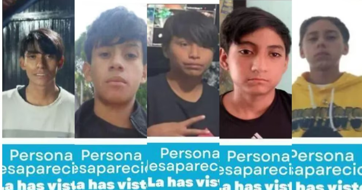 Varios retratos de adolescentes desaparecidos en Jalisco con un fondo azul y texto de alerta.