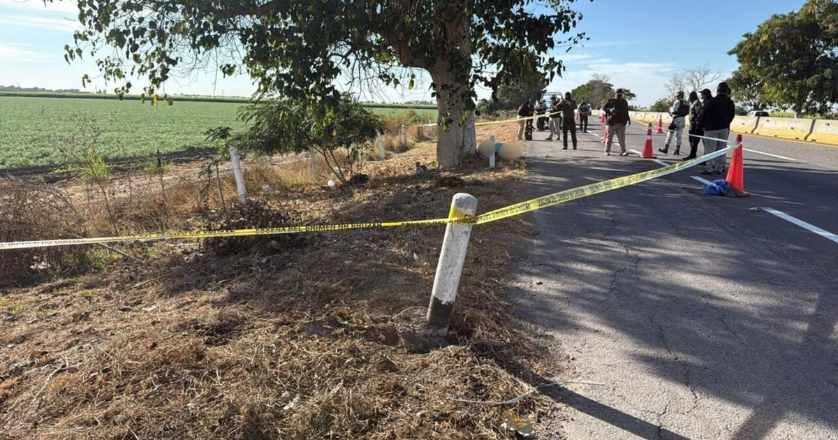 Escena del crimen en autopista Benito Juárez, Culiacán, con intervención de la Guardia Nacional