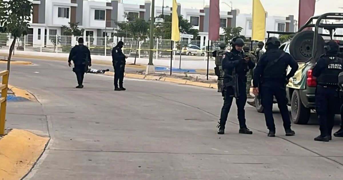 Policía en escena de investigación en Culiacán