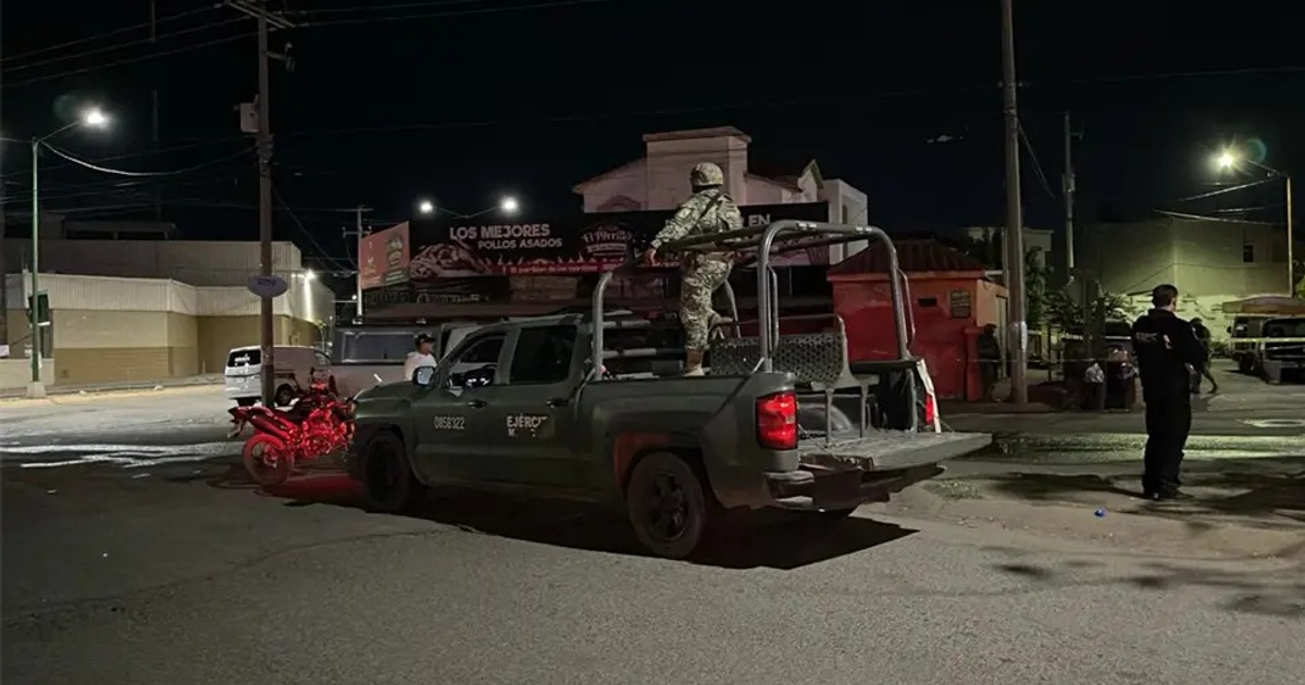 Vehículo militar y soldados en Culiacán tras tiroteo nocturno