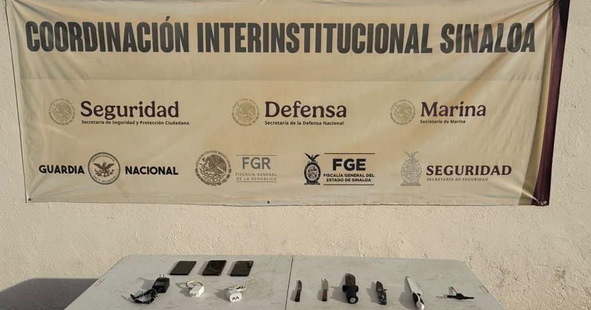 Telefónos, cargadores y cuchillos en operativo de Aguaruto