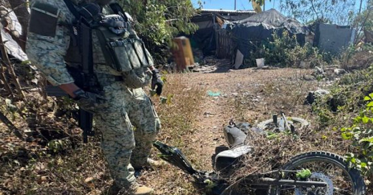 Oficial del Ejército Mexicano en un escenario rural tras operativo de seguridad en Tecualilla