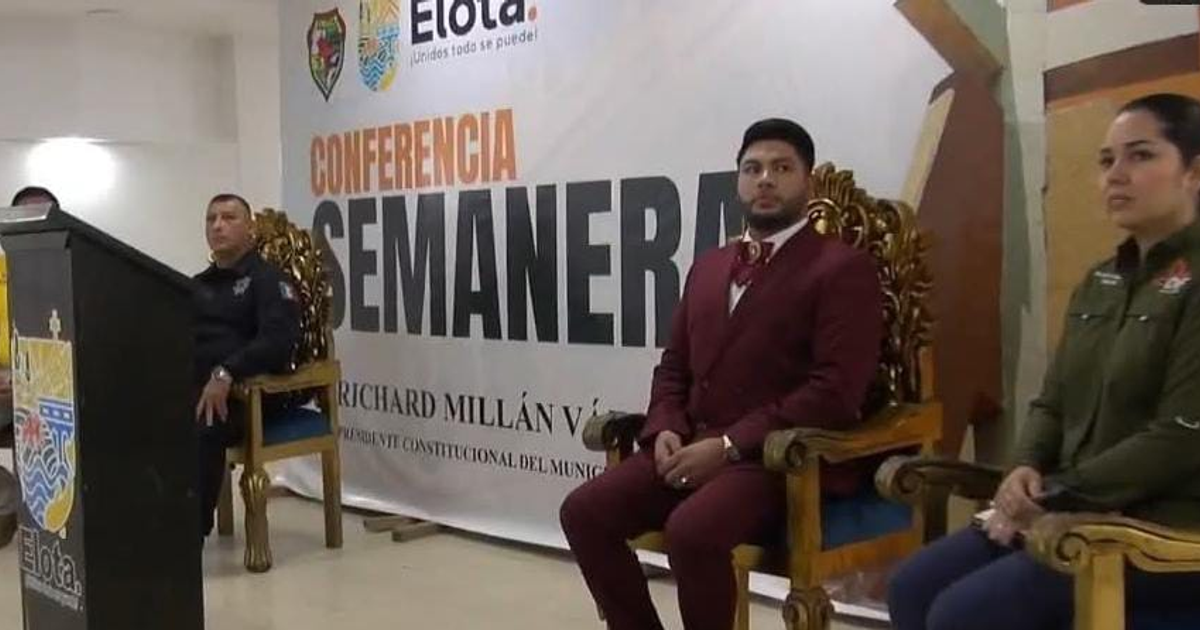 Conferencia de prensa del alcalde de Elota sobre reasignación presupuestaria 2026