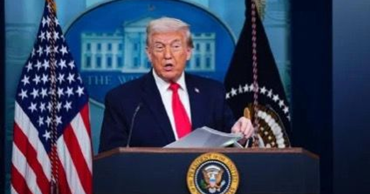 Donald Trump en conferenencia sobre medidas contra cárteles en la Casa Blanca en 2026