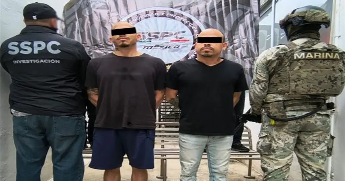 Detención de hermanos en Mazatlán por autoridades de SSPC y marina