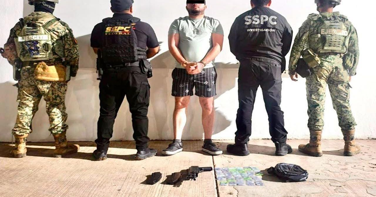 Fuerzas federales con detenido sospechoso en Culiacán