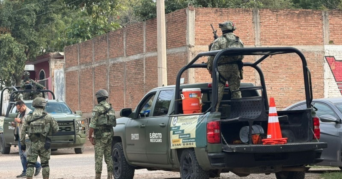 Militares en operativo en Navolato, Sinaloa.